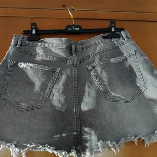 Zara Mini Grey Denim Skirt Like New
