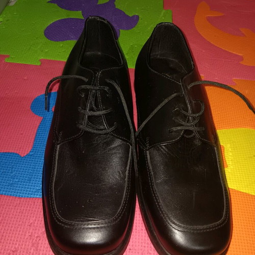 Black men's leather shoes scarponi like new, size 43