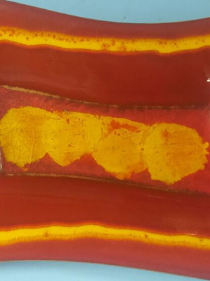 Ceramic handmade platter new 30x20 by potter Glentzakis