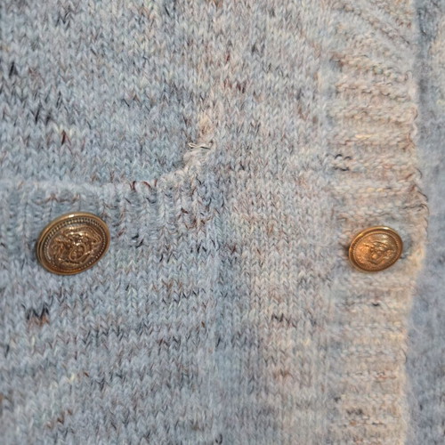 Cardigan with buttons, new, multicolor turquoise, size M