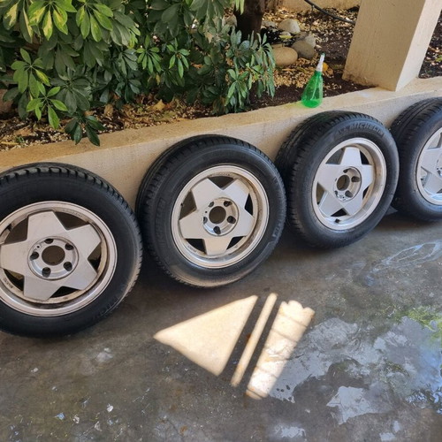 Borbet 5x120 rims used, set of four with tires
