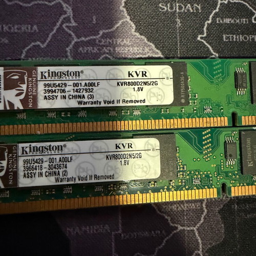 DDR2 RAM memories used, all together