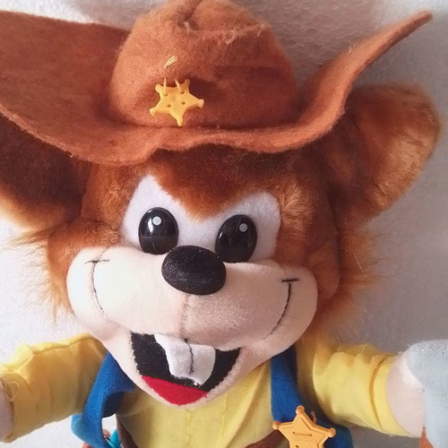 Plush Sheriff Beaver used Sommerland, height 35 cm