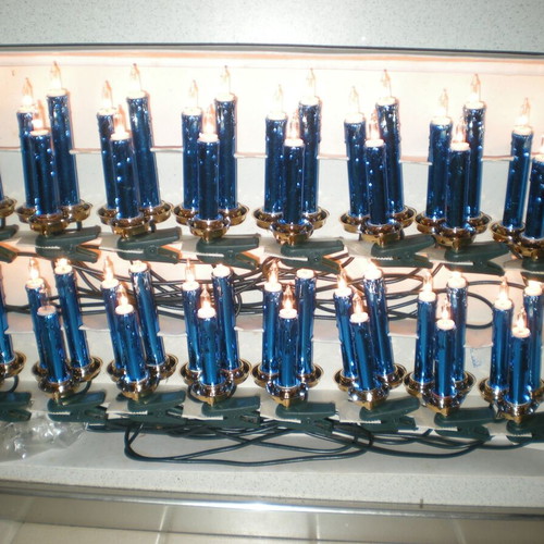 Candle lights new, pack of 48, blue with white light