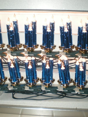 Candle lights new, pack of 48, blue with white light
