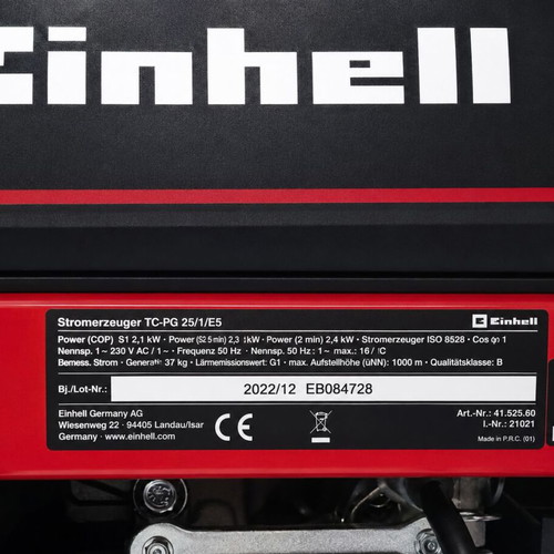 Einhell TC-PG 25/1/E5 2400W Generator like new with invoice