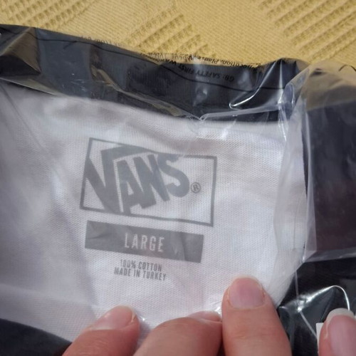 Vans t-shirt unisex, ελαφρώς cropped, μαύρο και άσπρο, μεγέθη XS έως L