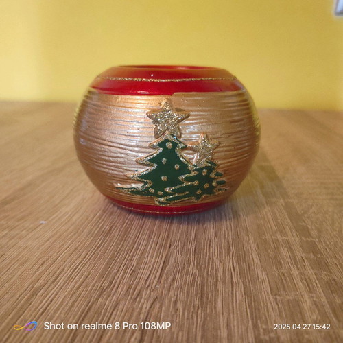 Jumbo Christmas base for tealight candle holder like new