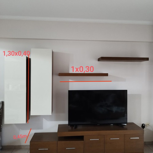 TV unit like new with two shelves and two cabinets