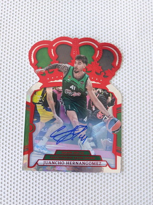 2023-24 Crown Royale Panathinaikos Juancho Hernangomez κόκκινη κρυστάλλινη αυτογραφημένη κάρτα σαν καινούργια