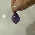 Amethyst pendant with silver bail