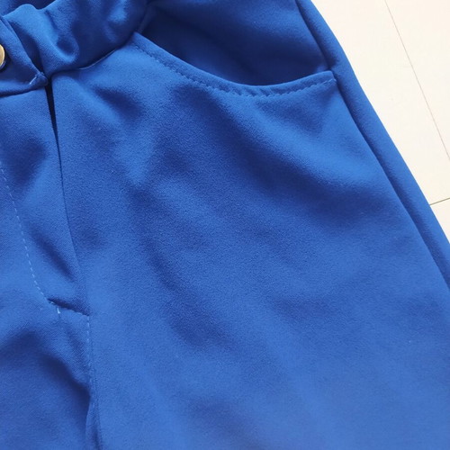 Set jacket and trousers like new from thin fabric blue