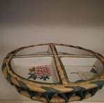 Shallow nut serving platter new 33x33