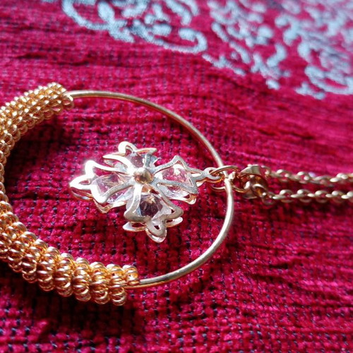 Rose gold cross pendant used