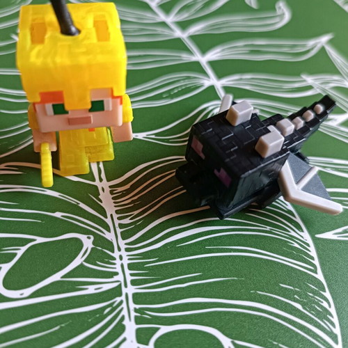 Minecraft figures pencil toppers set of 2 new
