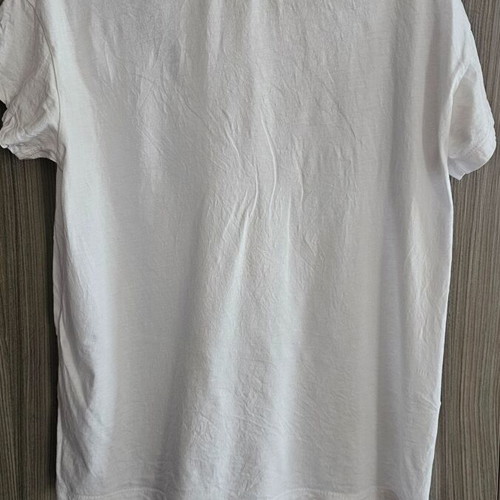 T-shirt Peace And Chaos cotton with cut out and metal details like new, white