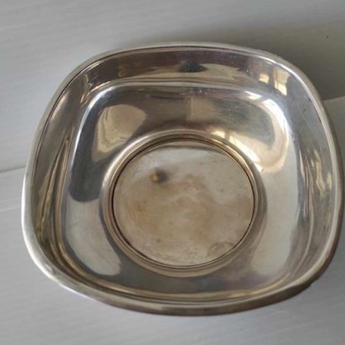 Silver-plated serving bowl used