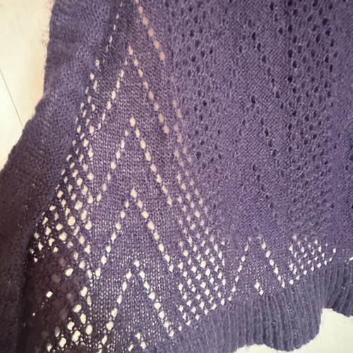 Handmade scarf like new, purple