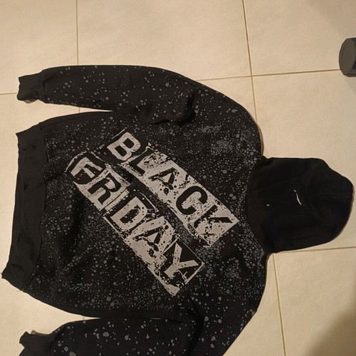 Men's hooded sweatshirt used, size XL, black