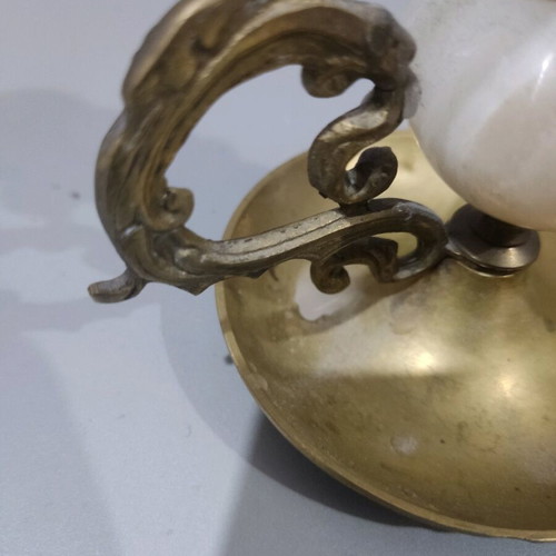 Brass ornate candlestick used