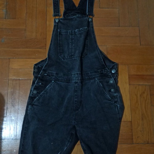 Men's small black Bershka salopette used