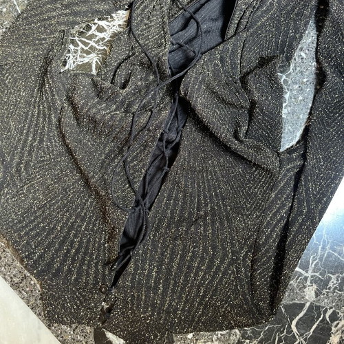 Shiny gold dress medium with crossed back like new