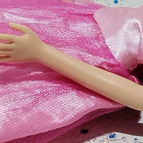 Barbie Pixie like new with pink satin and tulle gown