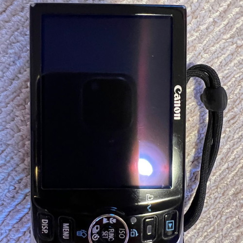 Canon digital camera used with case and charger