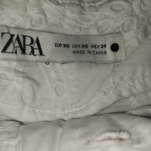 ZARA broderie anglaise set, crop top and shorts, white