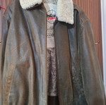 Japanese Aviation Jacket δερμάτινο σαν καινούργιο, καφέ με αφαιρούμενο γουνάκι