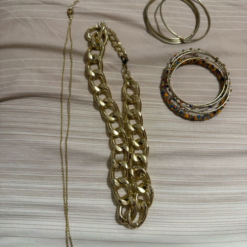 Bracelets used and necklace