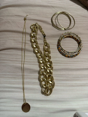 Bracelets used and necklace