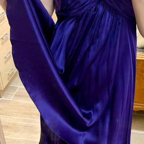 Silk dress purple M/L new 100% silk Italian