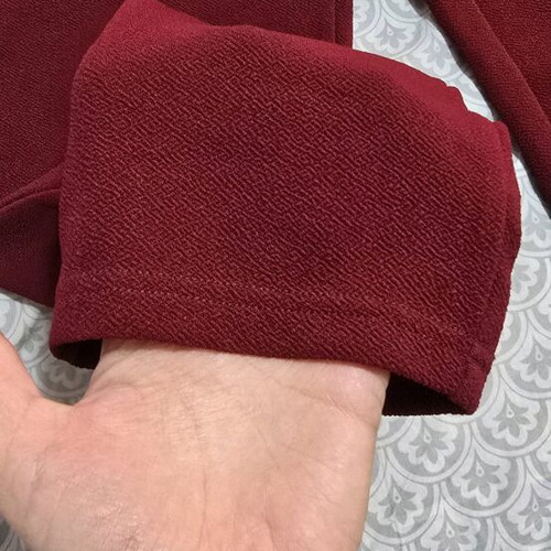 Red elastic pants with buttons and zipper new, size L