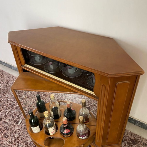 Wooden rotating drinks cabinet used