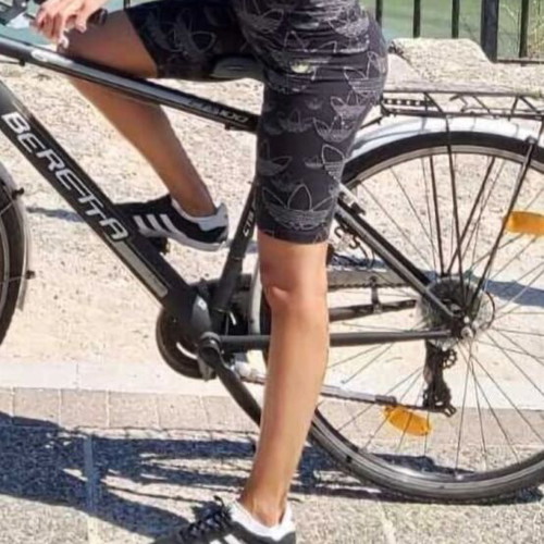 Adidas black cycling shorts no xsmall like new with Converse medium sweatshirt gift