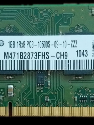 Ram 1GB DDR3 SO-DIMM PC3-10600 used