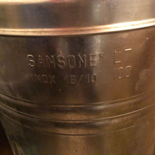 Oil barrel 100 liters like new with stand