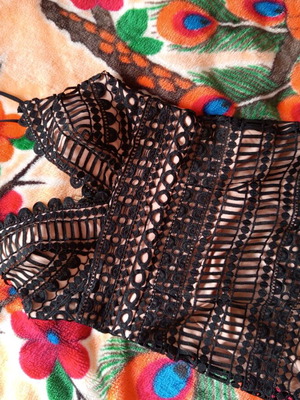 Dress size M like new, pink beige and black