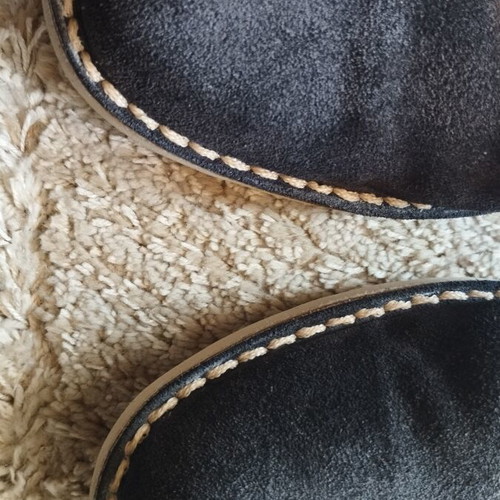 Top's suede blue shoes size 40 like new, genuine leather
