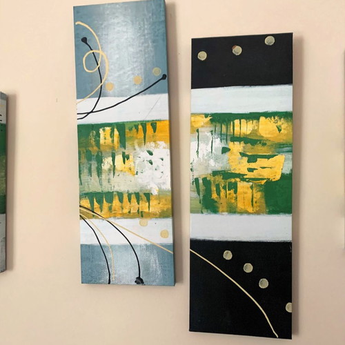 Four-panel canvas painting new