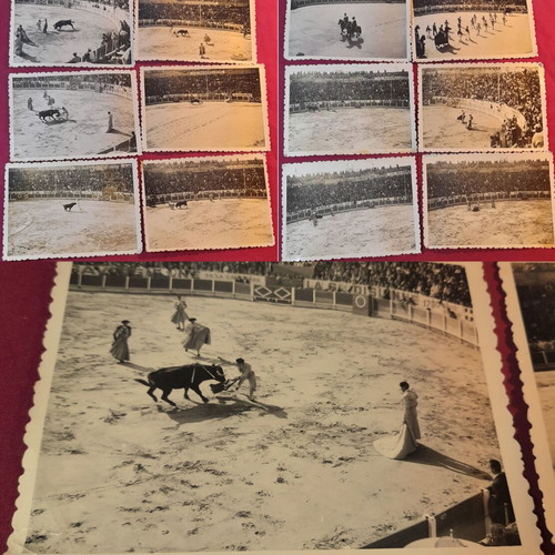 Bullfighting vintage photo set of 12 pieces 10x7.5 cm