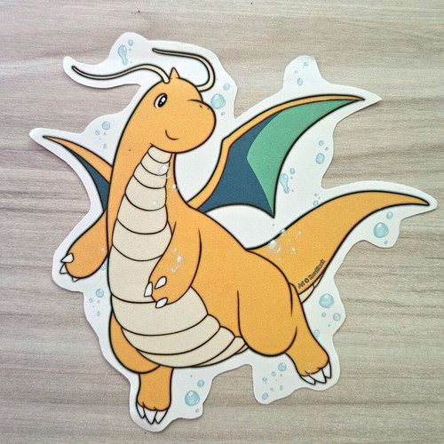 Pokemon Dragonite handmade sticker made to order