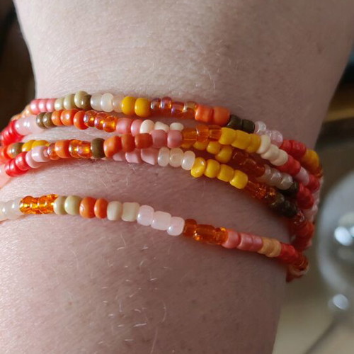 Colorful handmade bracelets 47cm length, new