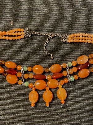 Κολιέ Chocker boho από ημιπολύτιμους λίθους καινούργιο πολύχρωμο