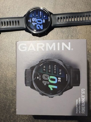 Garmin Forerunner 970 Titanium 47mm smartwatch σαν καινούργιο με παλμογράφο