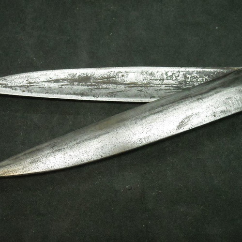 Antique scissors used, handmade, 27cm length
