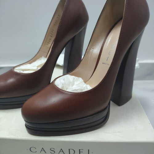 Casadei brown leather high heel pumps size 37