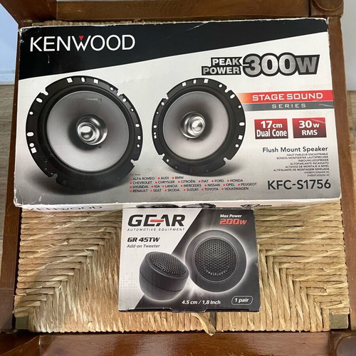 Ηχεία αυτοκινήτου Kenwood KFC-S1756 και Tweeters Gear GR 45TW καινούργια