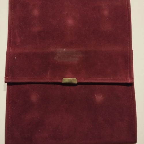 Vintage velvet jewelry case used